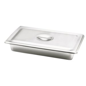Stainless Steel Catheter & Instrument Tray (w/cover & flush handle), 1/Pack
