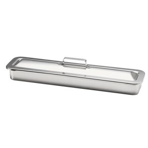 Stainless Steel Catheter & Instrument Tray (w/cover & raised handle), 1/Pack